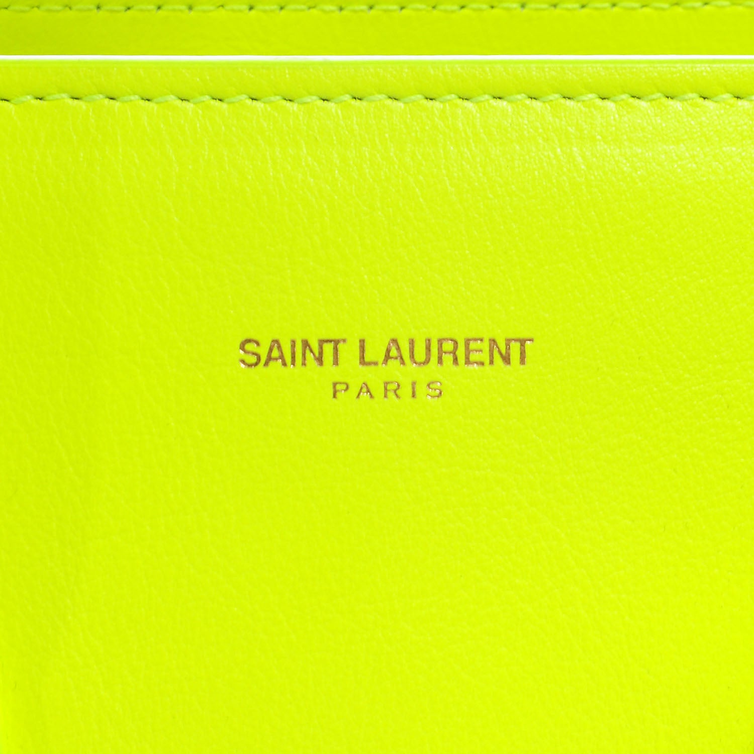 Saint Laurent Leather Small Sac de Jour Bag Neon Yellow 6 of 10