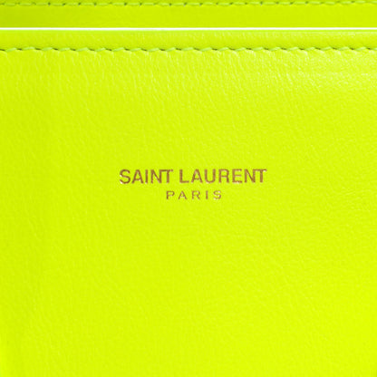Saint Laurent Leather Small Sac de Jour Bag Neon Yellow 6 of 10