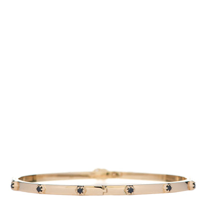 Gucci 18K Yellow Gold Black Diamond XS Running Bracelet 17 3 of 4
