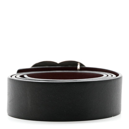 Chanel Calfskin CC Reversible Belt 85 34 Black Burgundy 2 of 6
