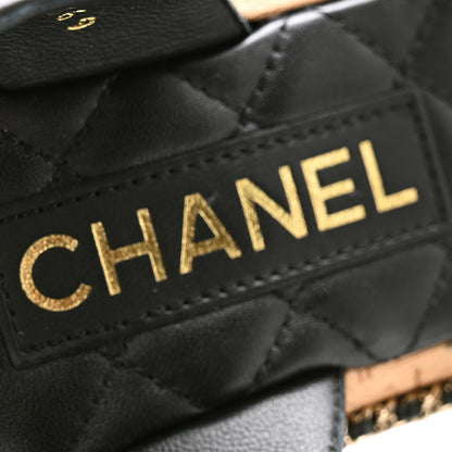 Chanel Lambskin Chain Cork Sandals 39 Black 6 of 9