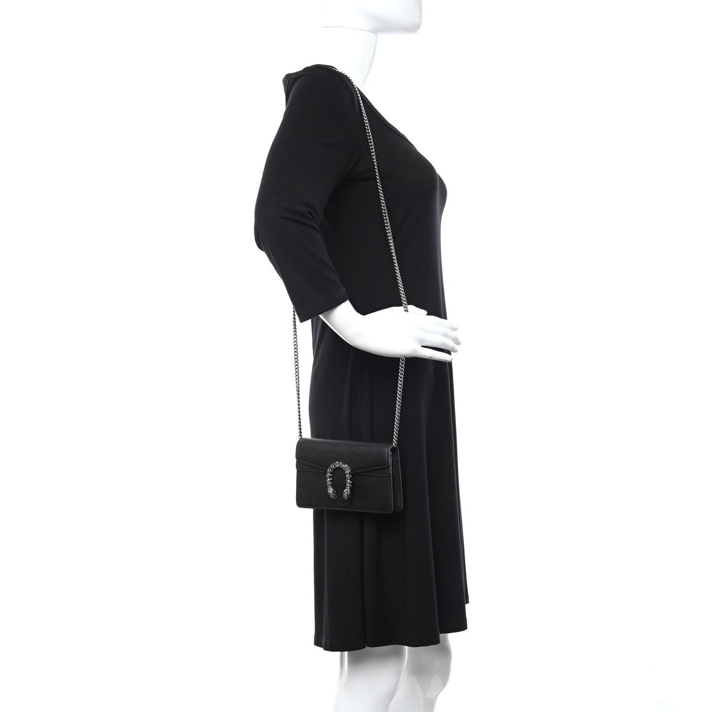 Calfskin Super Mini Dionysus Shoulder Bag Black