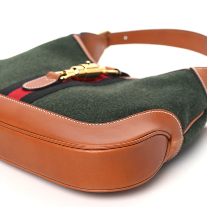 Gucci Loden Fabric Cuoio Harness Web Small Jackie 1961 Hobo Underwood Harness Brown 10 of 10