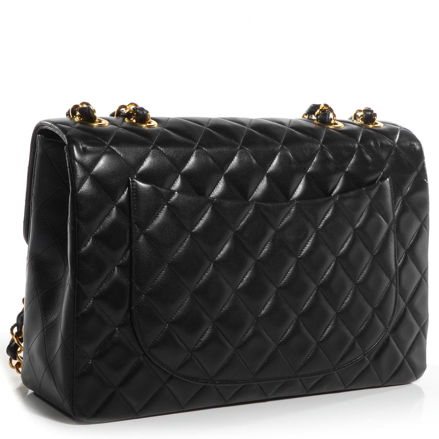 Lambskin XL Jumbo Flap Black