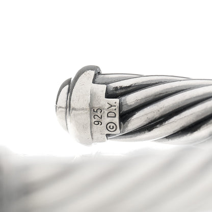 David Yurman Sterling Silver Black Diamond 7mm Cable Classics Station Bracelet 3 of 3