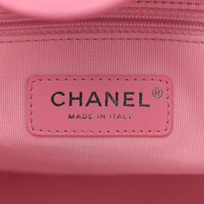 Chanel Canvas Calfskin Striped Medium Deauville Tote Pink Blue 6 of 12