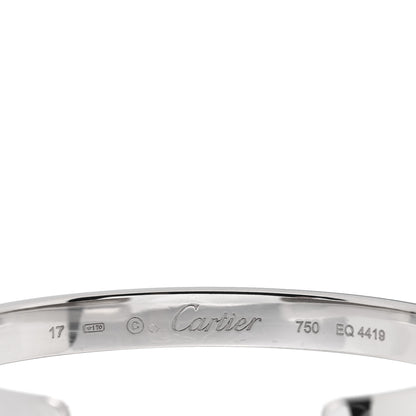 Cartier 18K White Gold LOVE Cuff Bracelet 17 3 of 3