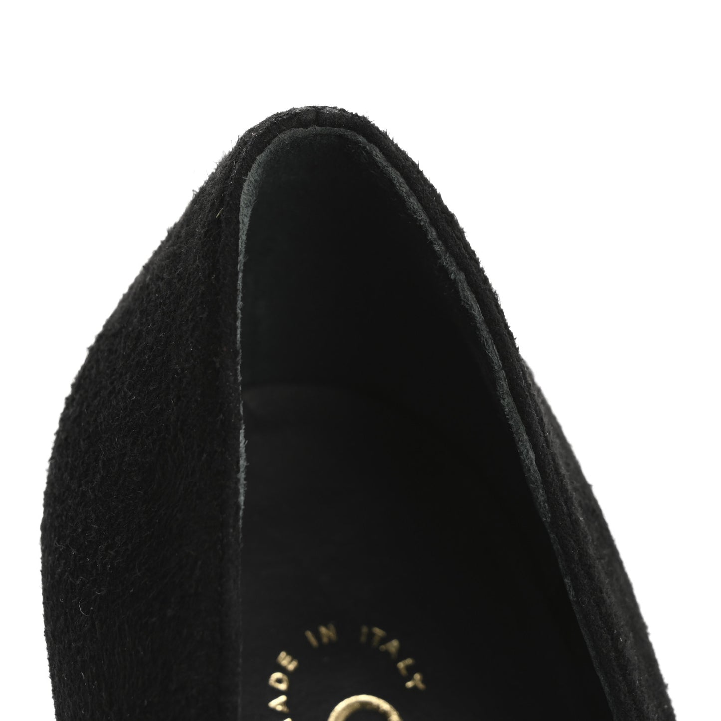 Suede Grosgrain Cap Toe CC Pumps 38 Black