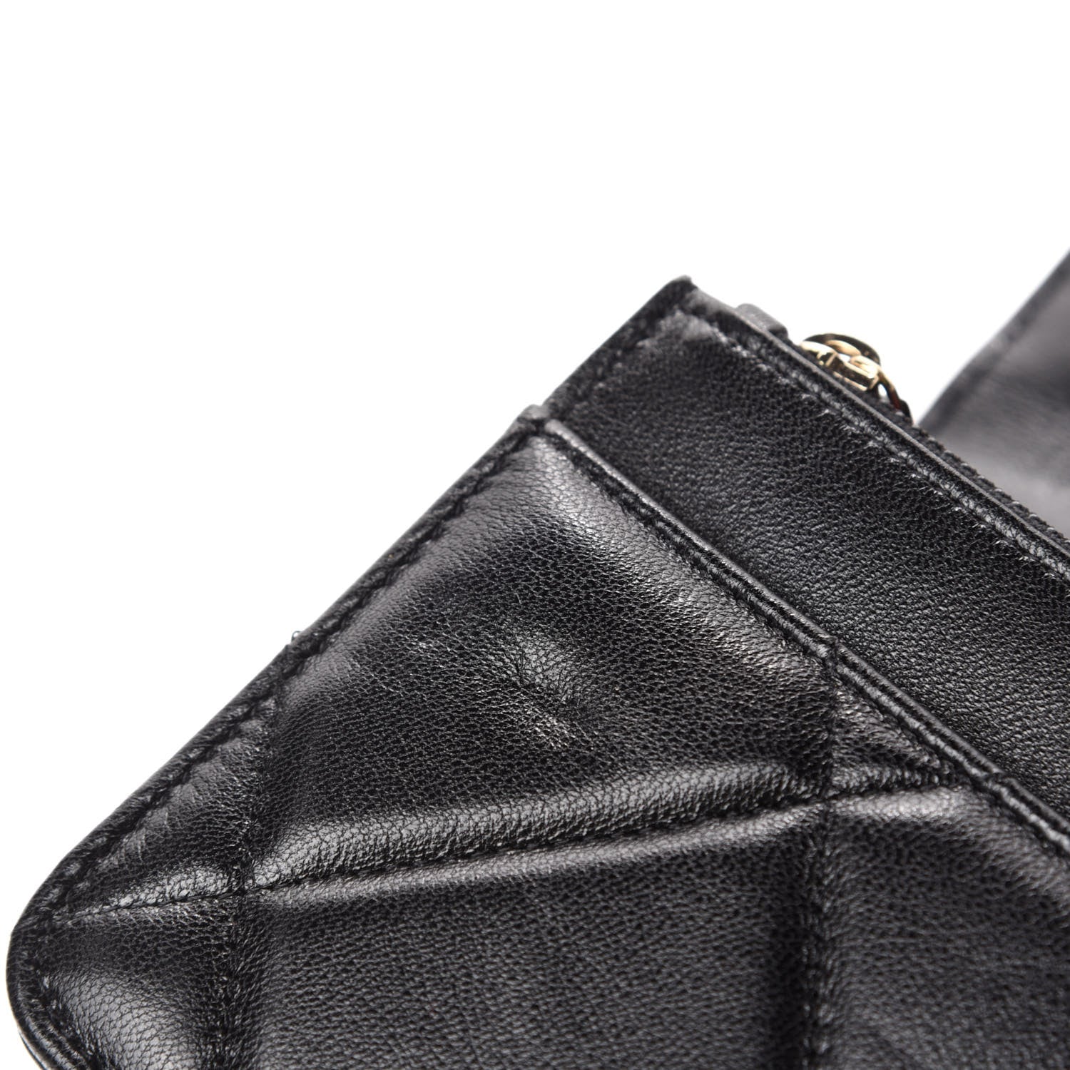 Chanel Goatskin Quilted Chanel 19 Wallet On Chain WOC Black 9 of 14