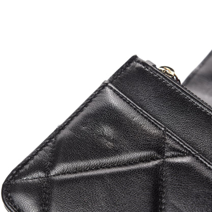 Chanel Goatskin Quilted Chanel 19 Wallet On Chain WOC Black 9 of 14