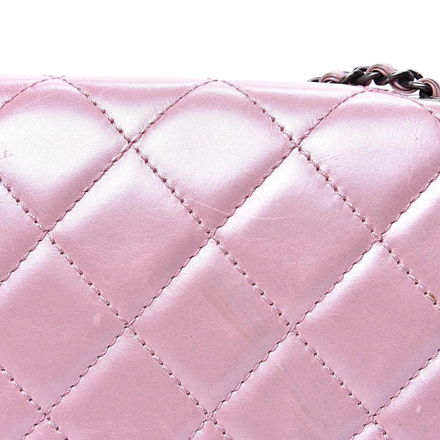 Chanel Glazed Calfskin Quilted Coco Pleats Flap Pink 16 of 19