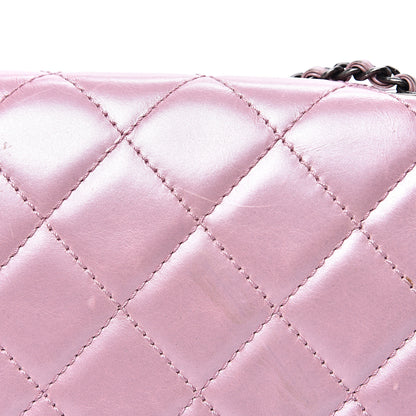Chanel Glazed Calfskin Quilted Coco Pleats Flap Pink 16 of 19