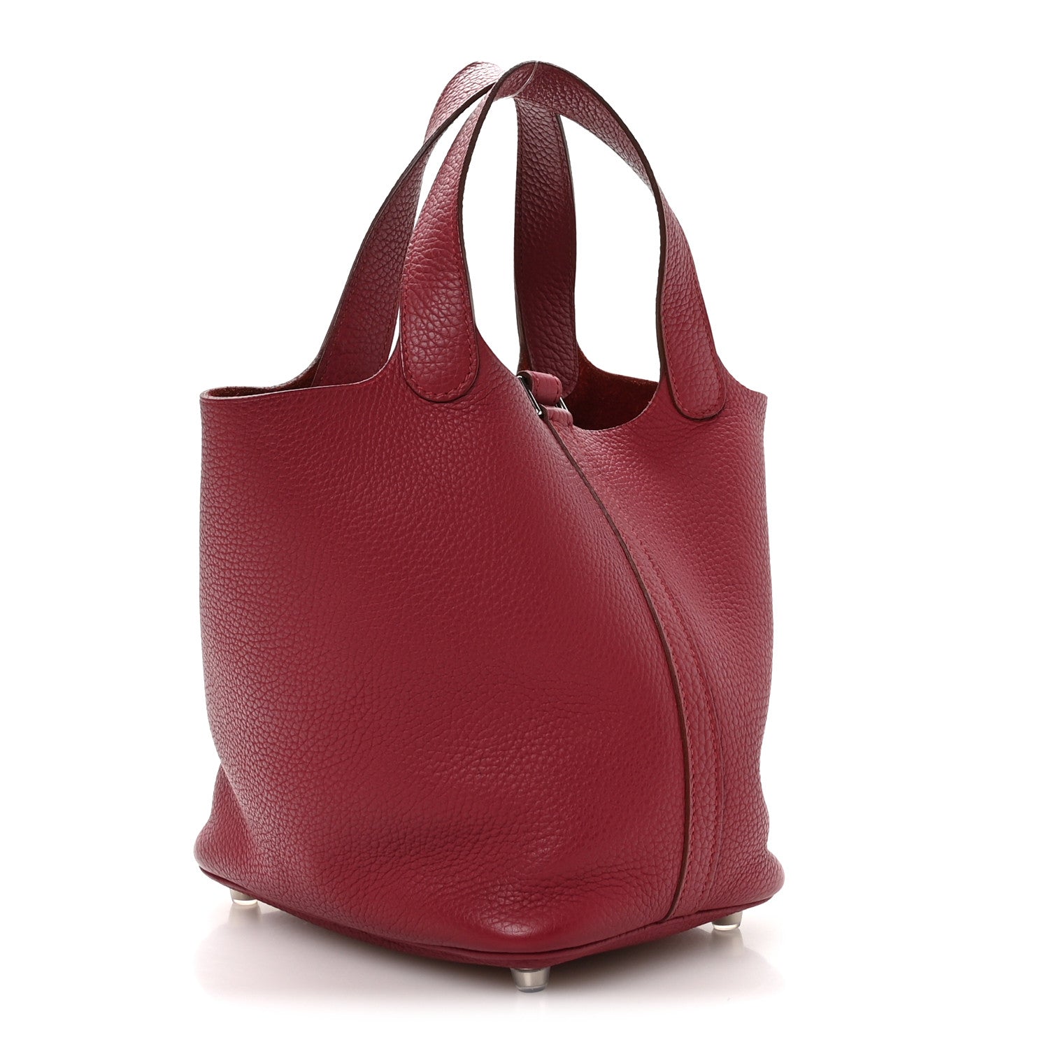 Hermes Taurillon Clemence Picotin Lock 18 PM Rouge Grenat 2 of 11