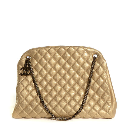 Chanel Calfskin Large Just Mademoiselle Bowling Bag Gold 1 of 7