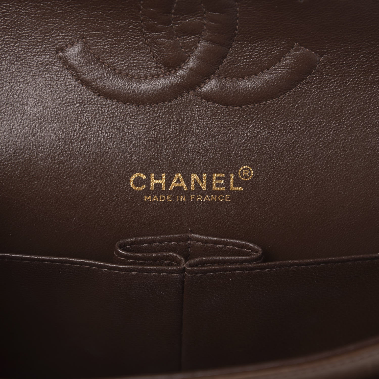 Chanel Lambskin Quilted Medium Double Flap Dark Brown 6 of 16