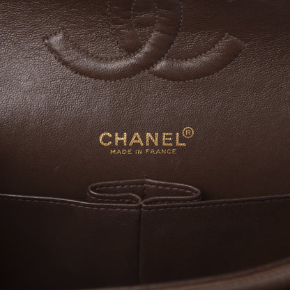 Chanel Lambskin Quilted Medium Double Flap Dark Brown 6 of 16