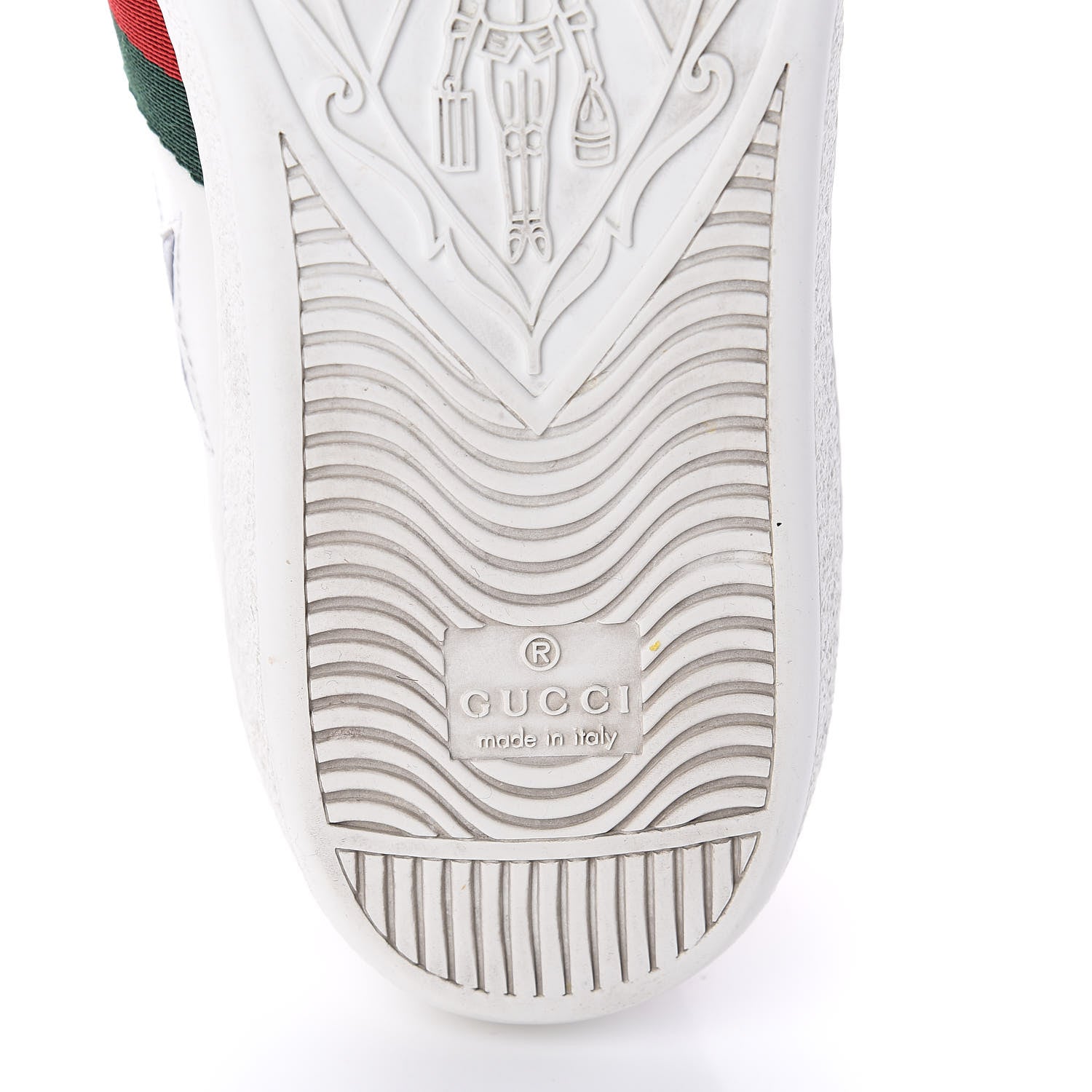 Gucci Calfskin Ayers Web Star Embroidered Womens Ace Sneakers 37.5 White Multi 9 of 9