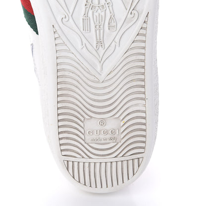 Gucci Calfskin Ayers Web Star Embroidered Womens Ace Sneakers 37.5 White Multi 9 of 9