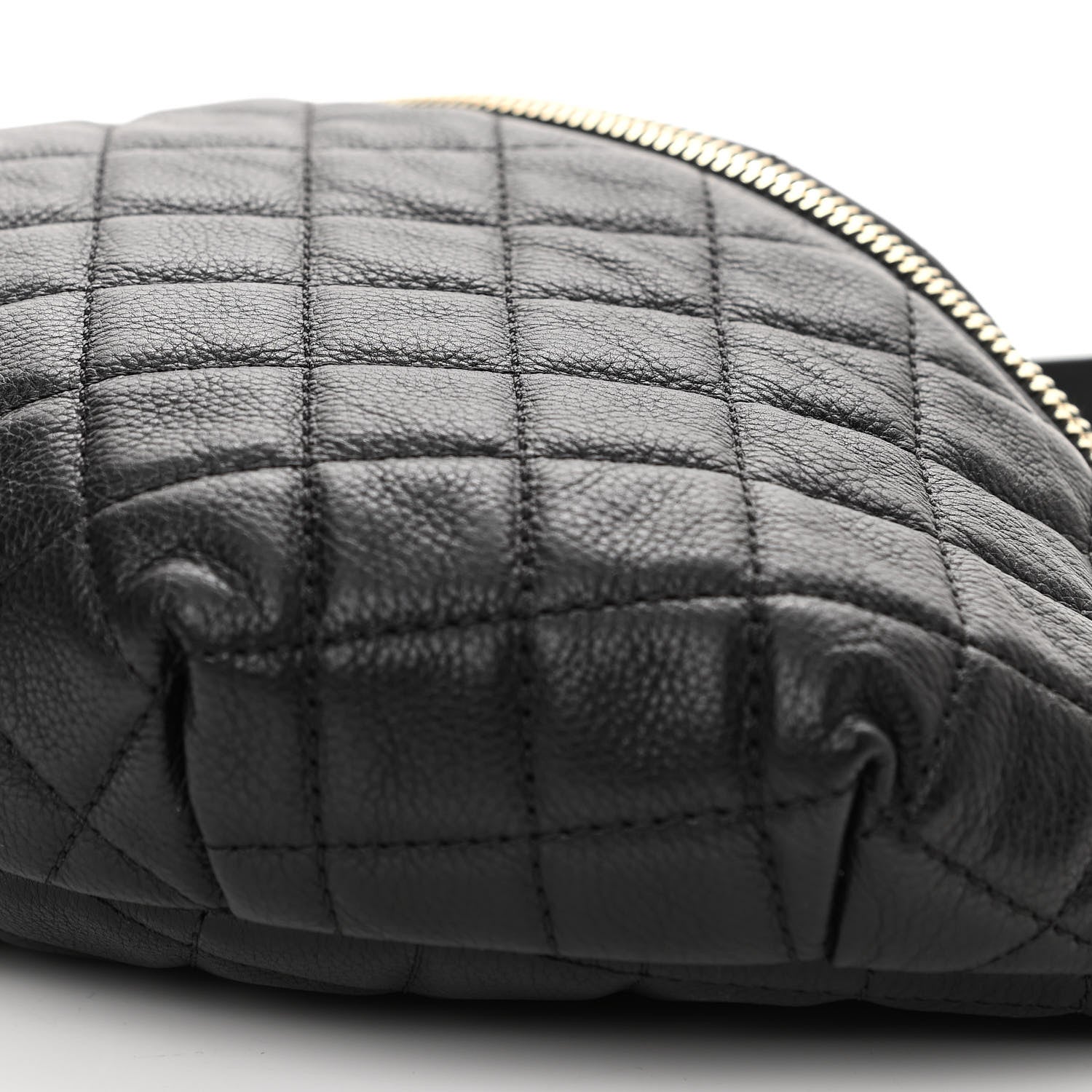 Chanel Calfskin Quilted Banane Waist Bag Fanny Pack Black 10 of 12