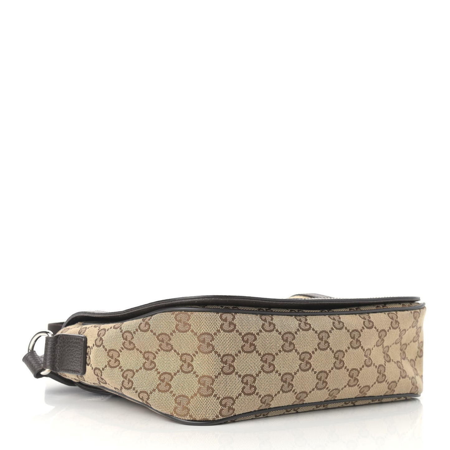 Monogram Flap Messenger Bag Beige Dark Brown