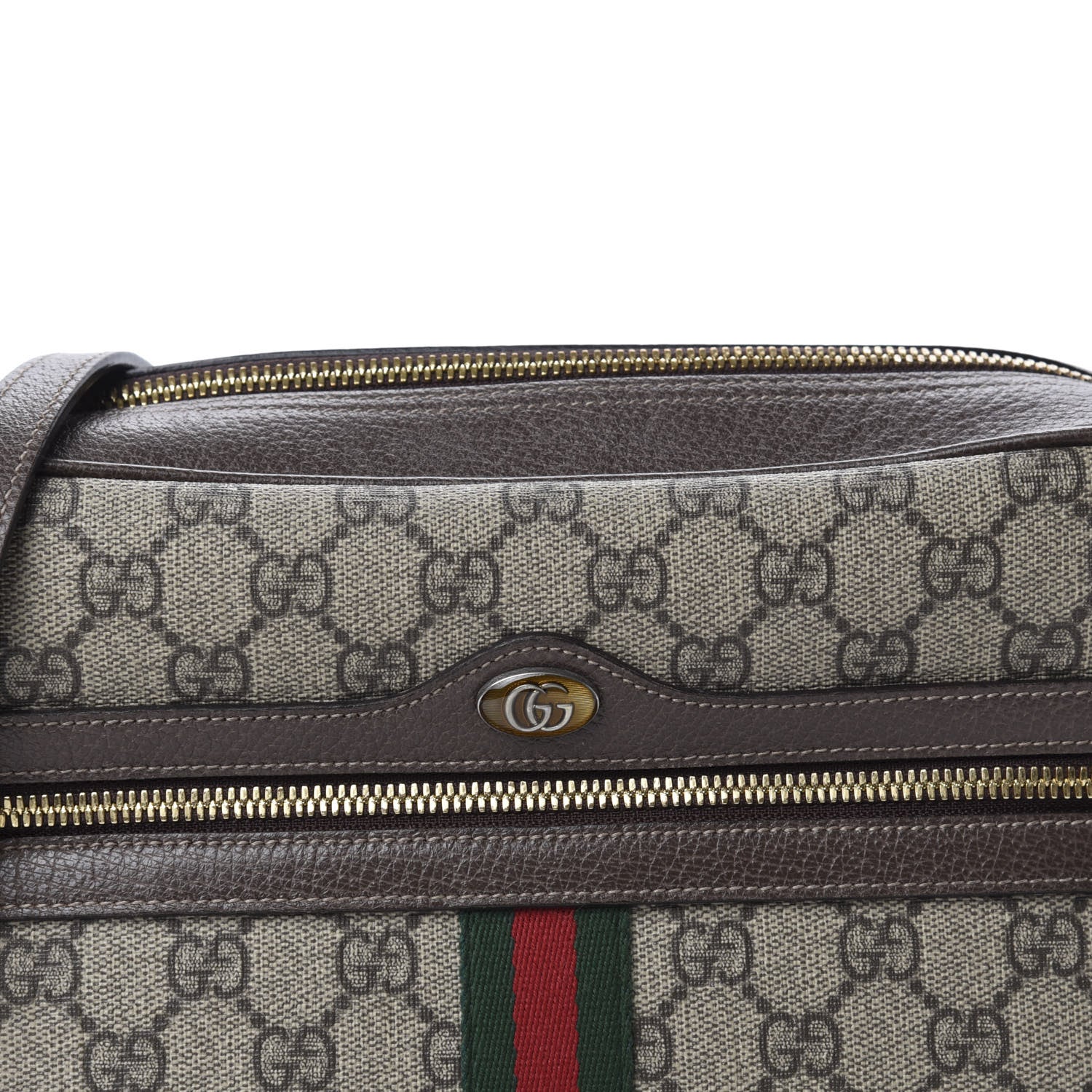 Gucci GG Supreme Monogram Web Small Ophidia Shoulder Bag Brown 14 of 14