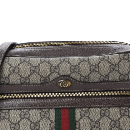 Gucci GG Supreme Monogram Web Small Ophidia Shoulder Bag Brown 14 of 14