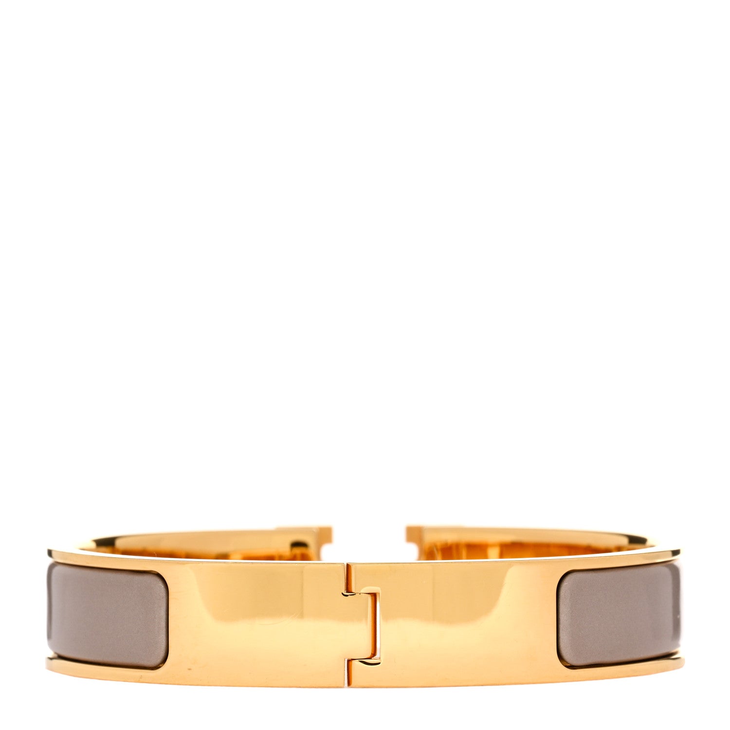 Hermes Enamel Narrow Clic Clac H Bracelet PM Marron Glace 3 of 4