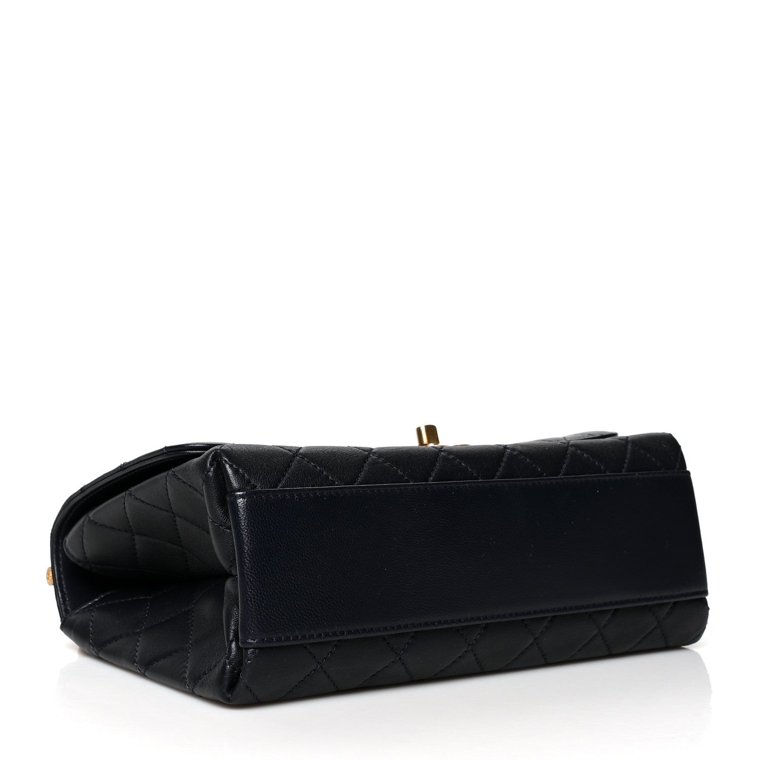 Chanel Lambskin Quilted La Parisienne Top Handle Flap Dark Blue 3 of 11