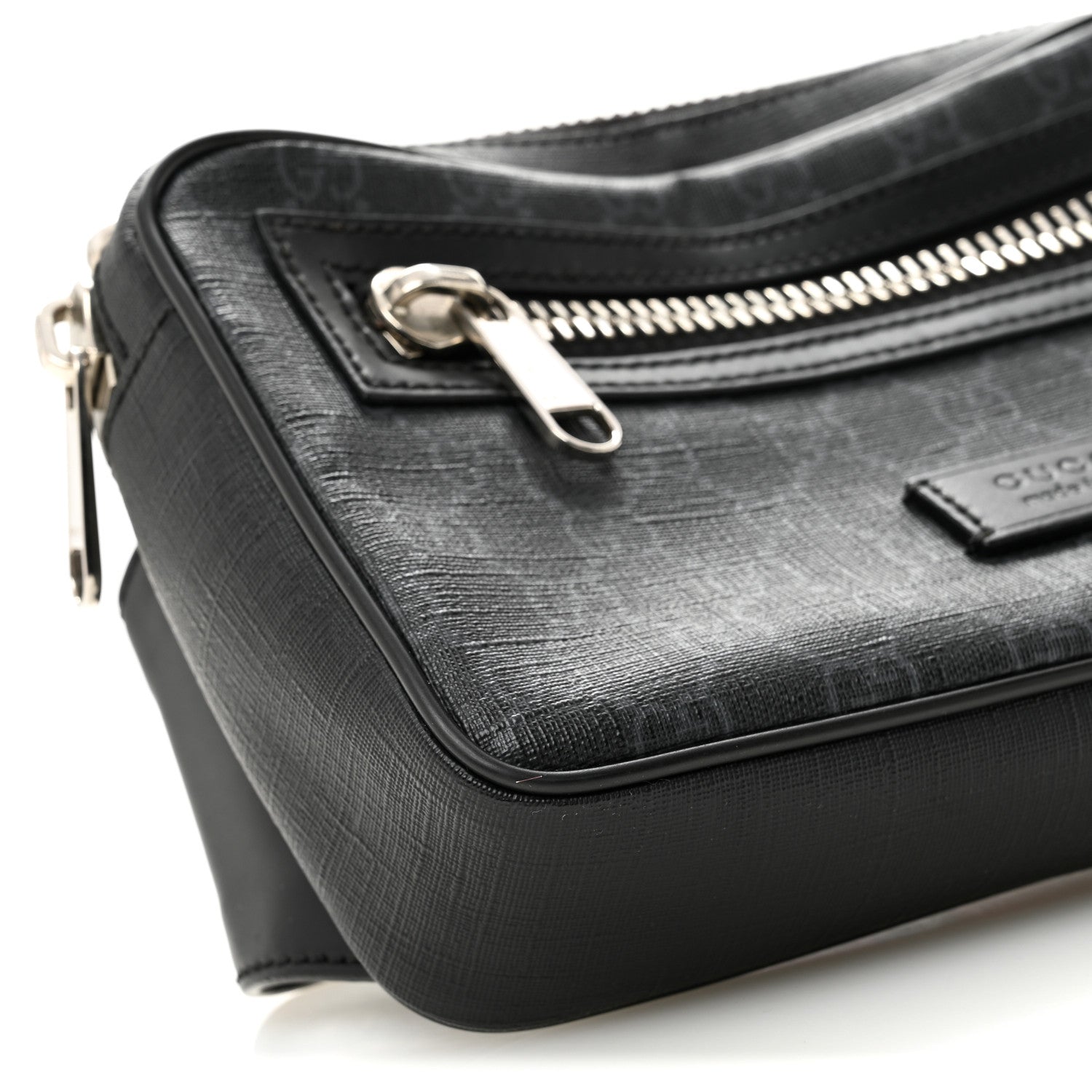 Gucci Soft GG Supreme Monogram Web Belt Bag Black Grey 9 of 10