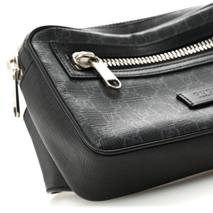 Gucci Soft GG Supreme Monogram Web Belt Bag Black Grey 9 of 10