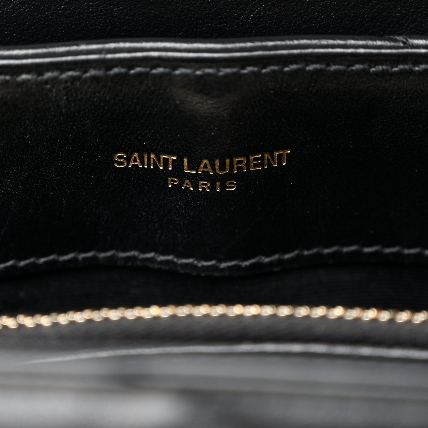 Calfskin Y Quilted Monogram Small Loulou Chain Satchel Black
