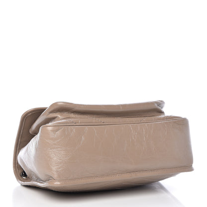 Saint Laurent Crinkled Calfskin Matelasse Monogram Medium Niki Chain Satchel Light Taupe 4 of 10