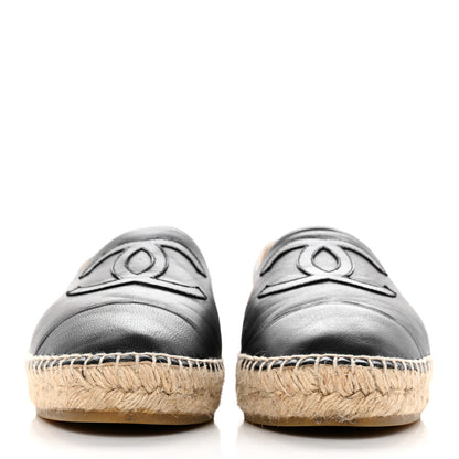 Chanel Lambskin CC Espadrilles 40 Black 2 of 15