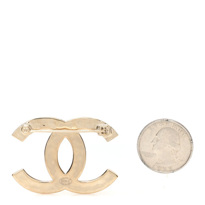 Chanel Metal CC Diamond Quilted Brooch Light Gold 2 of 4