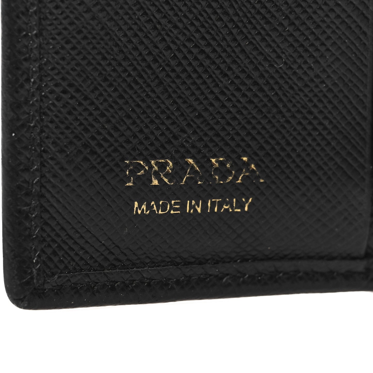 Saffiano Metal Bi-Fold Wallet Black