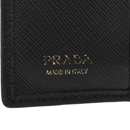 Prada Saffiano Metal Bi-Fold Wallet Black 7 of 11