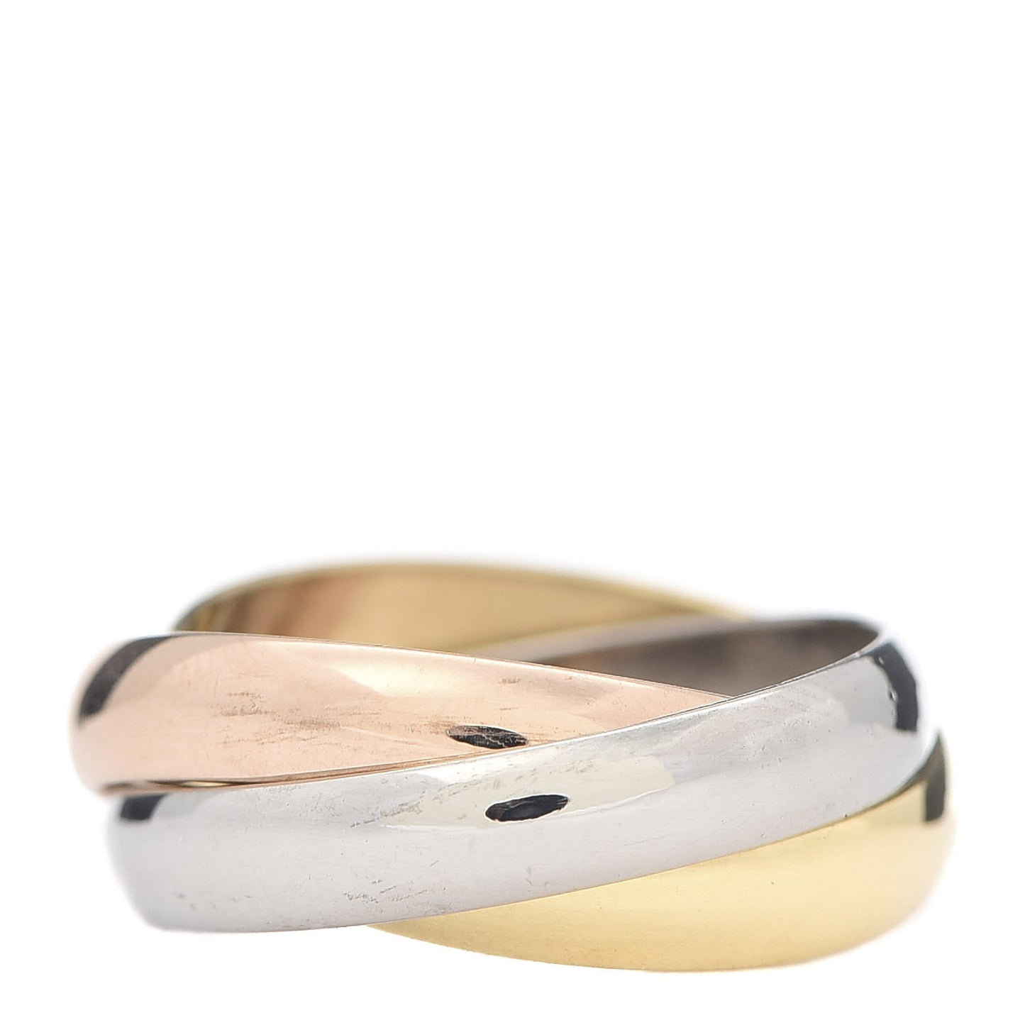 18K Pink Yellow White Gold Classic Trinity Ring 50 5.25
