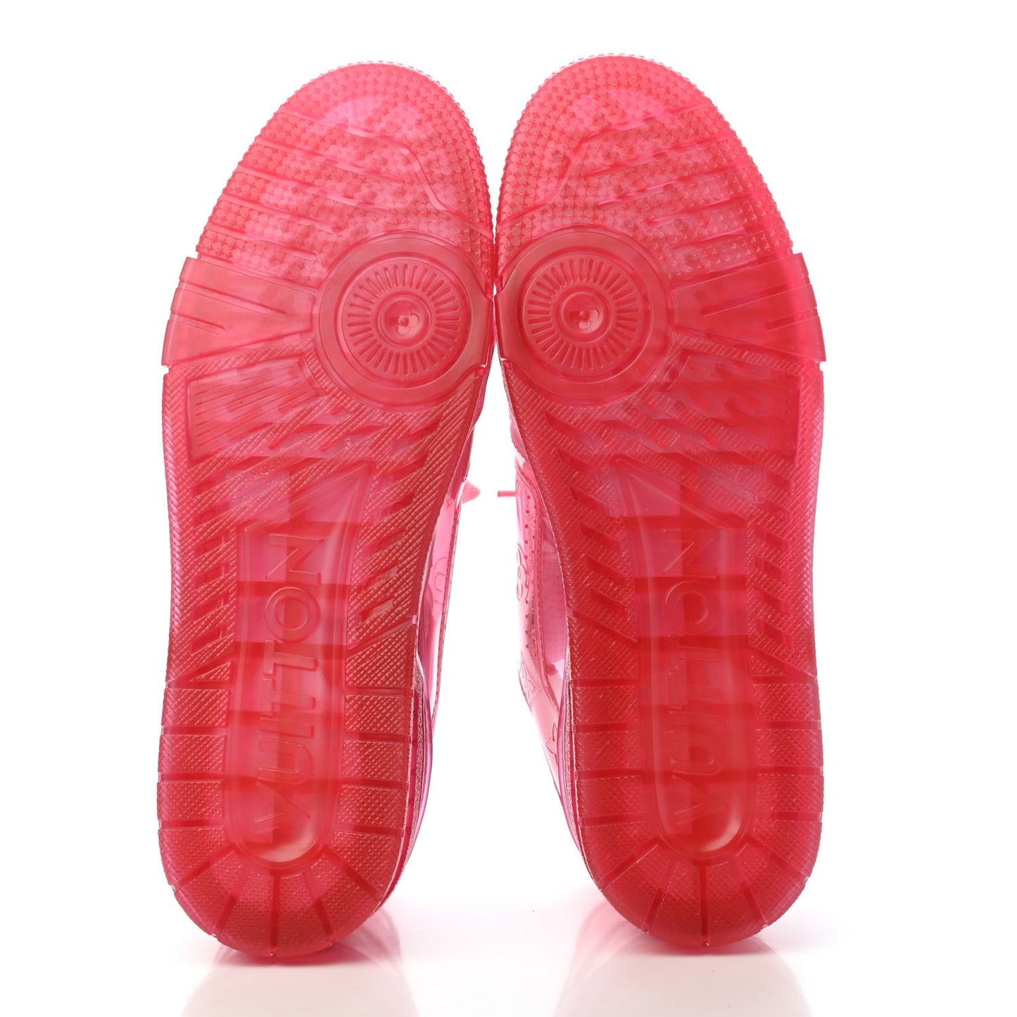 Mix Materials Transparent Monogram Mens LV Trainer Sneakers 8.5 Pink