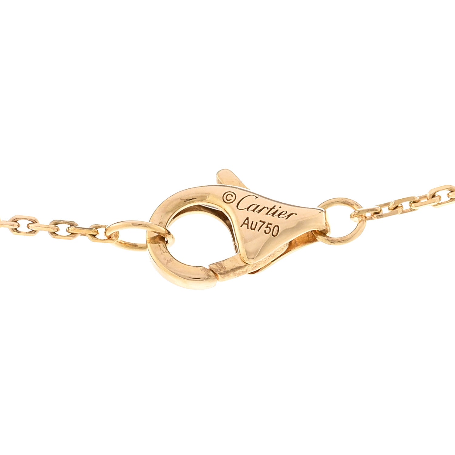 Cartier 18K Yellow Gold Diamond Chrysoprase XS Amulette de Cartier Pendant Necklace 4 of 4