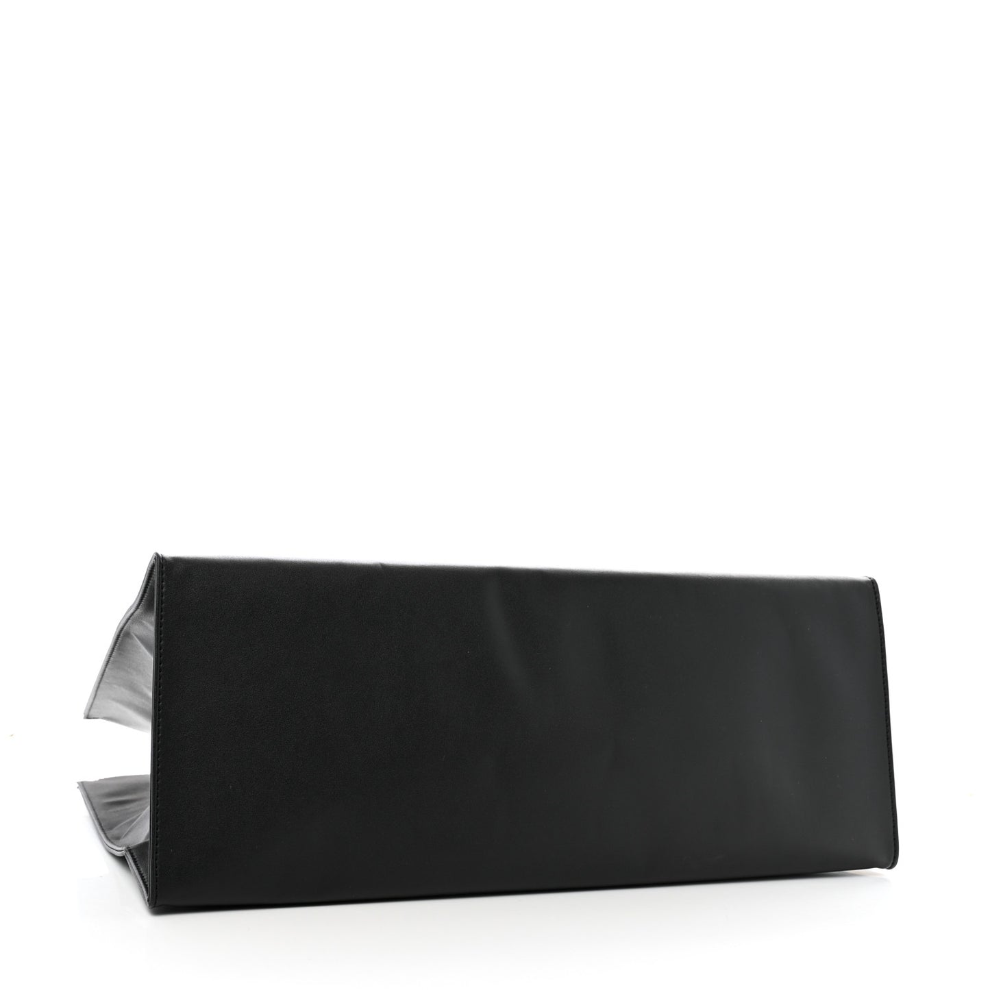 Vegan Leather Large Shopping Bag Black