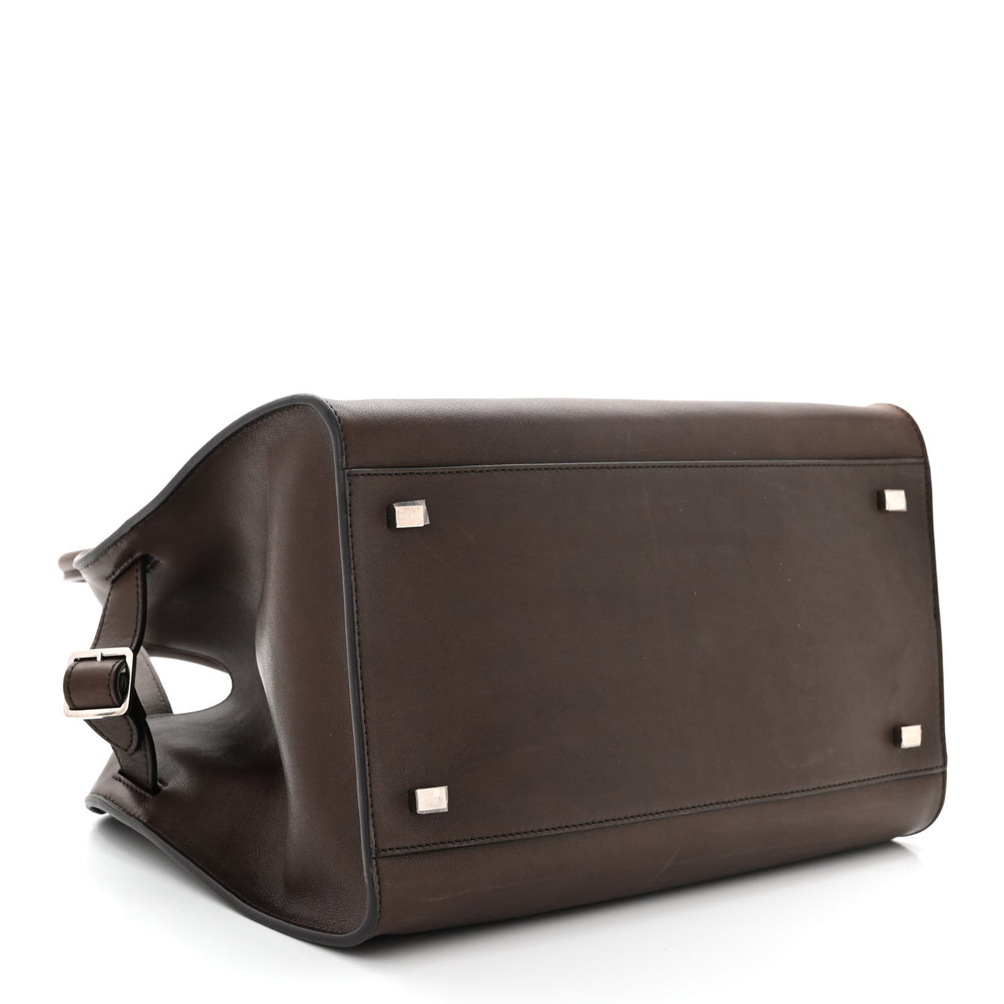 Polished Saddle Calfskin Soft Margaux 12 Deep Brown