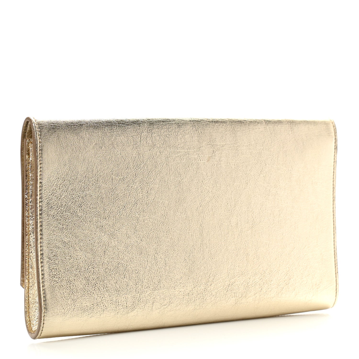 Saint Laurent Metallic Calfskin Monogram Large Belle De Jour Clutch Gold 3 of 7