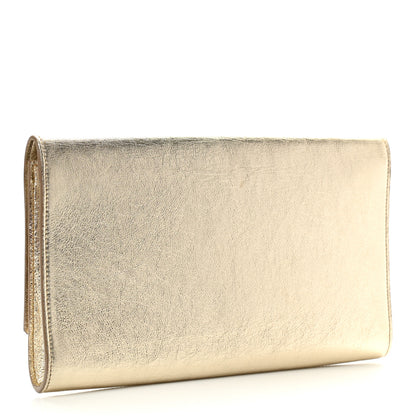 Saint Laurent Metallic Calfskin Monogram Large Belle De Jour Clutch Gold 3 of 7