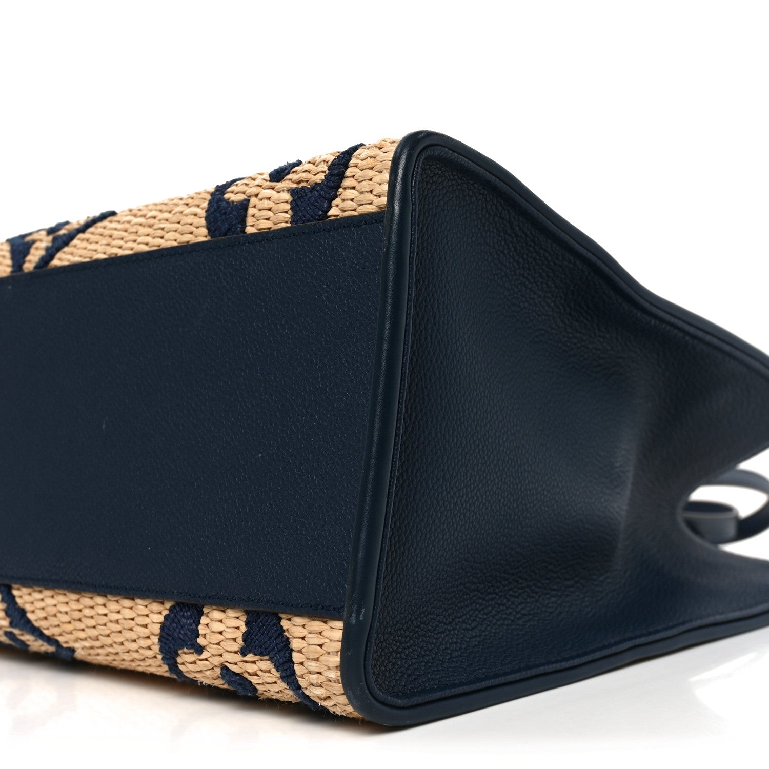 Louis Vuitton Raffia Calfskin Monogram Giant Onthego MM Blue 9 of 9