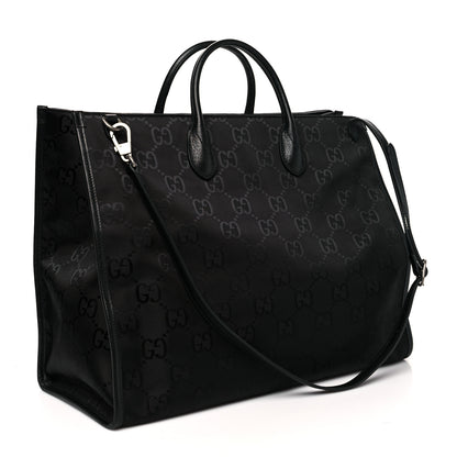 Gucci Econyl Nylon Monogram Large Off The Grid Tote Bag Black 3 of 9
