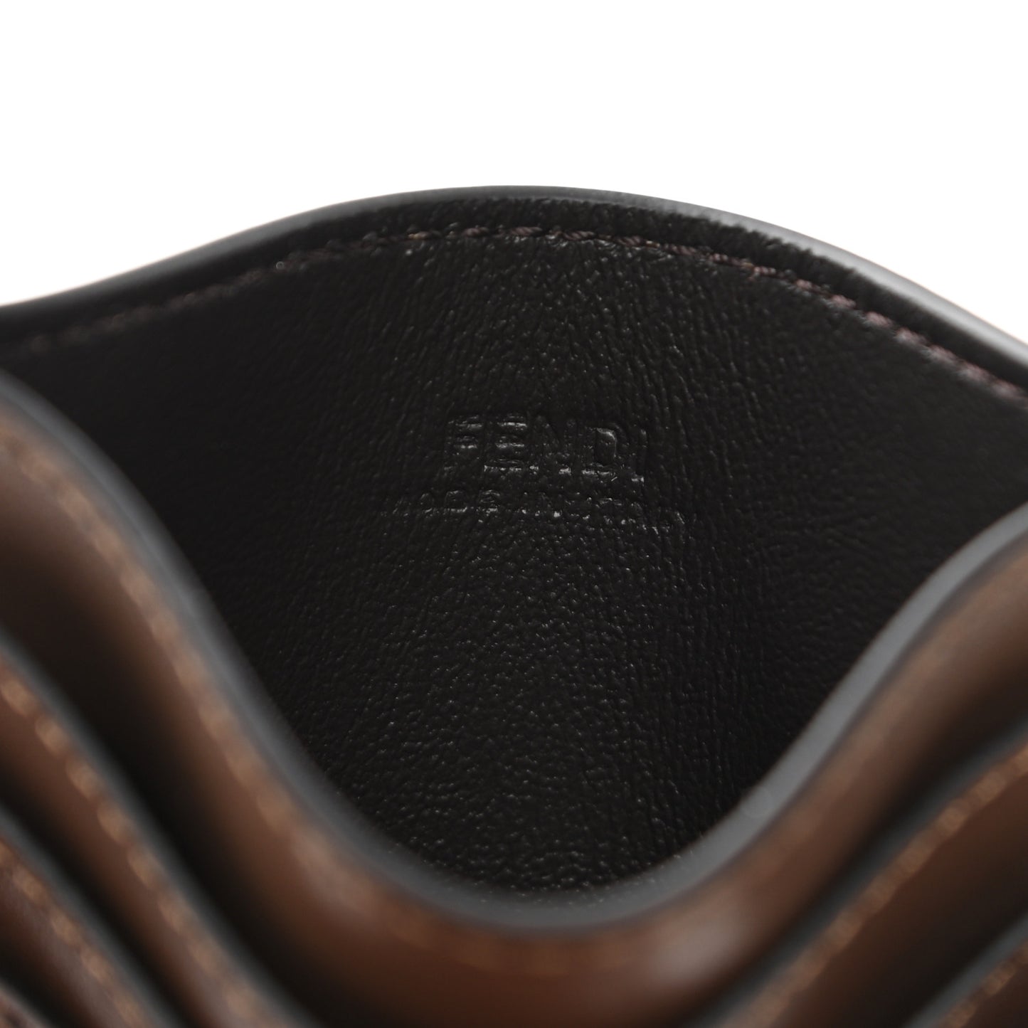 Vitello Soft Bi-Color FF 1974 Embossed Card Holder Maya Black