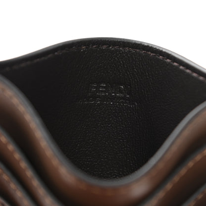 Fendi Vitello Soft Bi-Color FF 1974 Embossed Card Holder Maya Black 6 of 10
