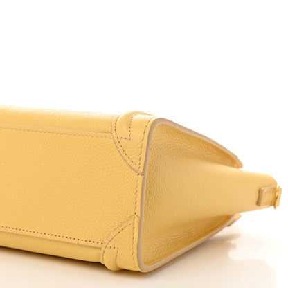 Celine Drummed Calfskin Nano Luggage Pollen 11 of 11