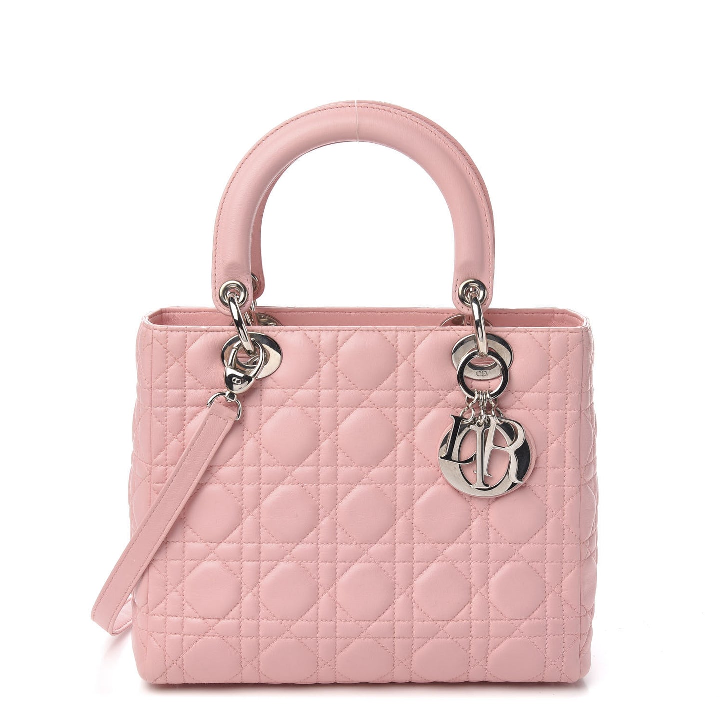 Lambskin Cannage Medium Lady Dior Light Pink