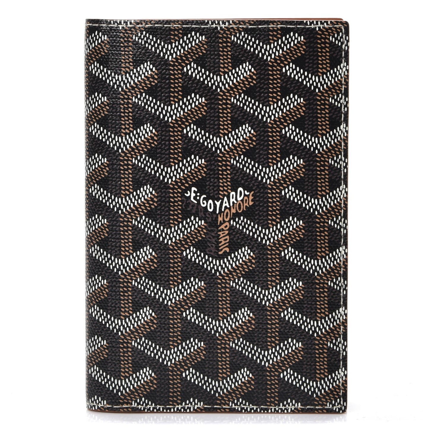 Goyardine Passport Wallet Black Gold